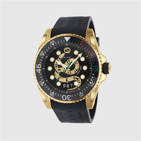 gucci snake watch womens|Gucci dive watch 45mm snake.